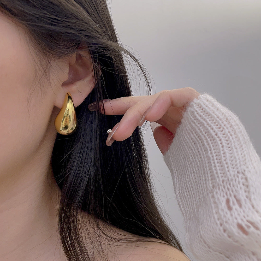 ~Tear Drop Gold Earrings
