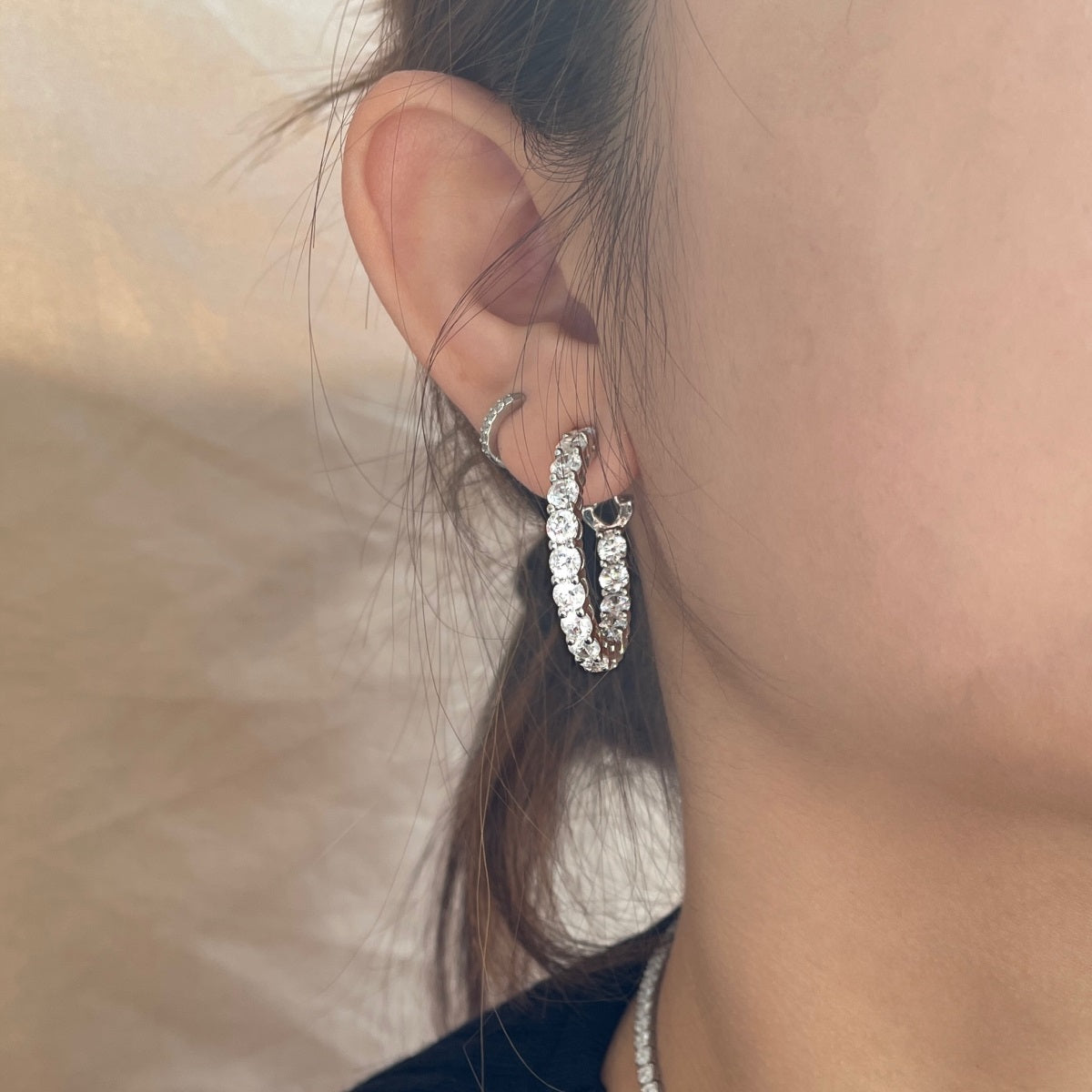 ~Lisa Crystal Hoops