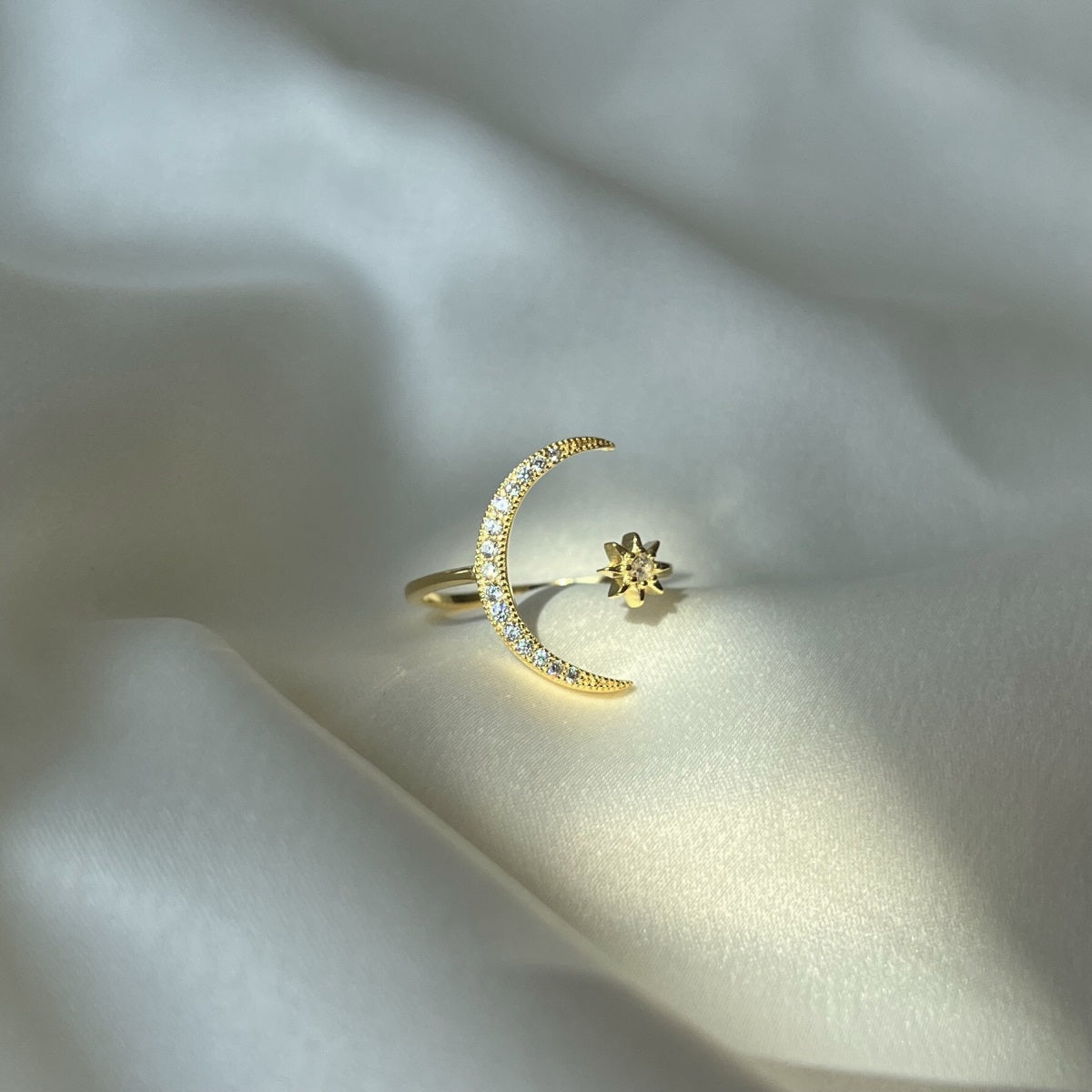 ~Luna Adjustable Ring (Gold Plated)